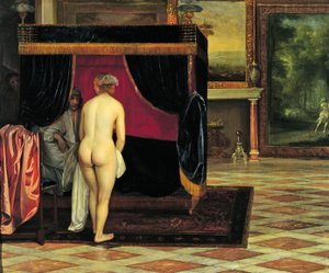 La esposa de Candaules descubriendo a Gyges escondido